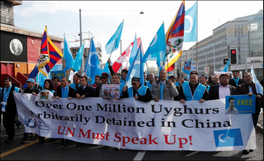 Protests against the concentration camps in Xinjiang China unjustly holding Uighur Muslims, and calling for action by the UN (ZEENEWS).