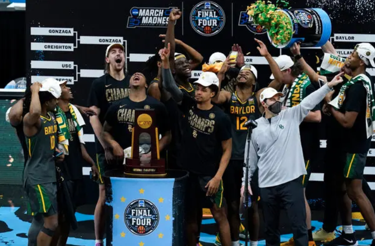 The Baylor Bears take the win and celebrate their victory and all of their hard work and grit (“How Baylor Beat Gonzaga for the National Championship”). 

