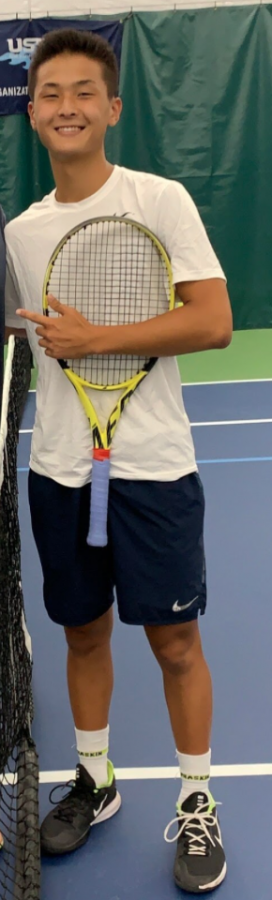 Pictured is Ramapo tennis player Lukas Choi, who has just been given a scholarship to Villanova University (courtesy of Tennis Recruiting Network).
