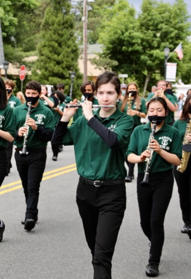 Marching in the Band (Photo Courtesy of Mr. Vaiata). 