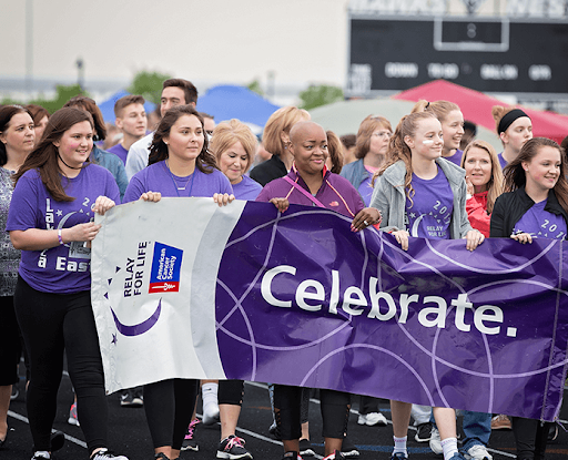 Event of Relay for Life with poster “Celebrate [life]” 