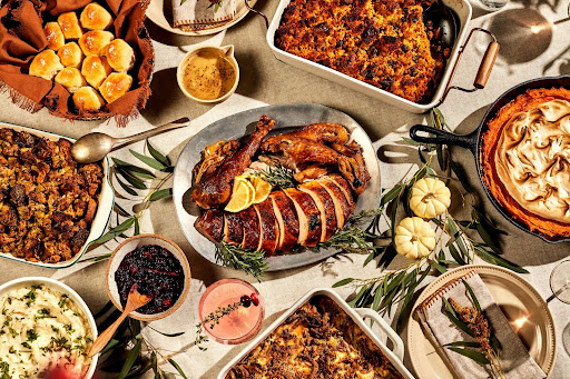 One of many Thanksgiving tables