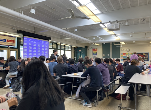 Seniors playing trivia at Friendsgiving Event