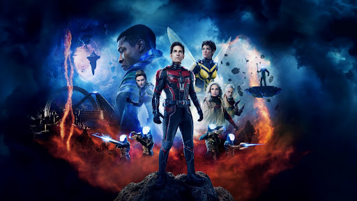 The cast of Ant-Man and the Wasp: Quantumania posed for the film’s cover. 
