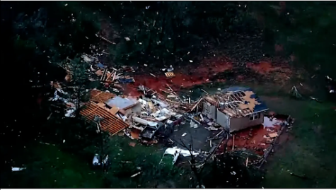 Damage to a home in Cole, Oklahoma after a tornado hit the area. Photo Source: NBC
