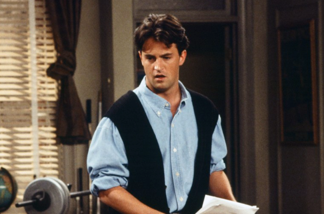 Matthew Perry playing Chandler Bing in Friends. 