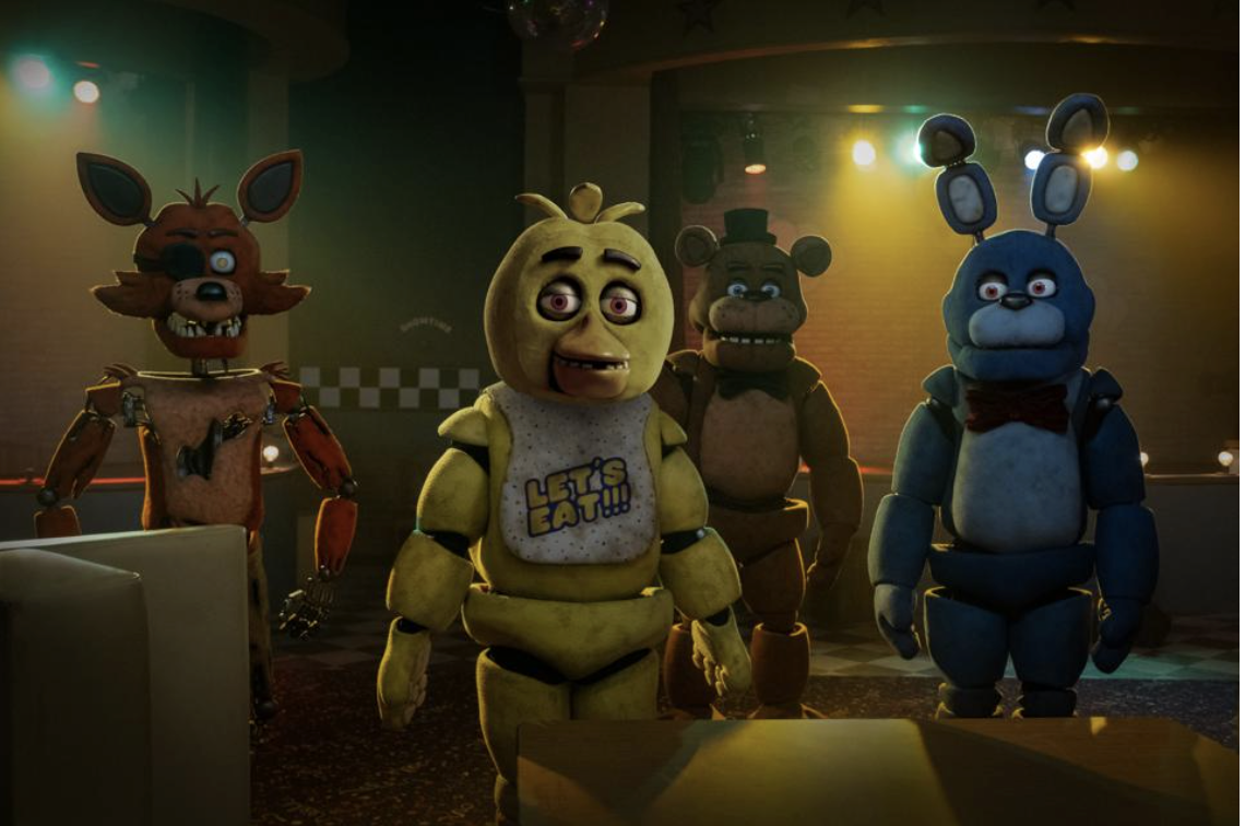 Foxy, Chica, Freddy, and Bonnie animatronics 