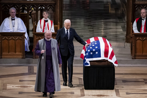 Photo taken at Washington Cathedral during Jimmy Carter’s funeral (NPR.org) 
