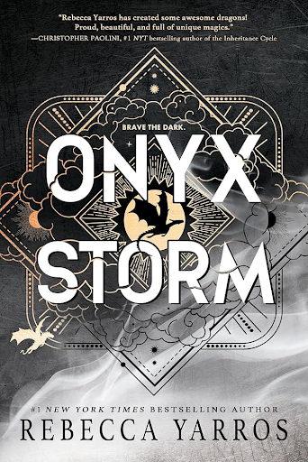 Onyx Storm book cover [Amazon Books].
