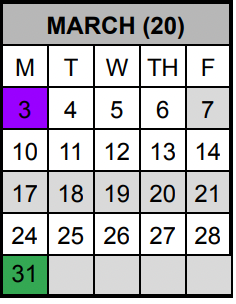 Ramapo School Calendar, reflecting a day off on March 31st for Eid al-Fitr (ramapo.rih.org)