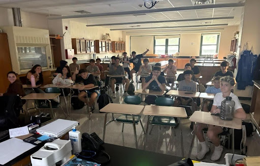 Members of the Entrepreneur club meeting for the first time (Ramapo Entrepreneurship Club Instagram Account)