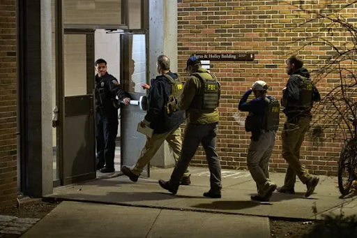 FBI Agents at the Barus & Holley building (NY Times)