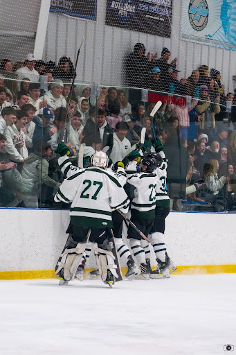 The team celebrates in front of the student section after a big goal against Ramsey/IH (Flicks by VK)
