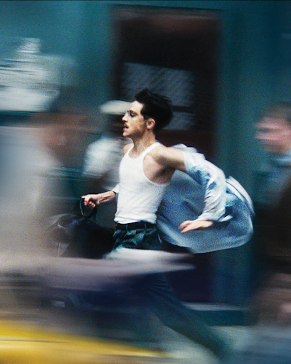 Timothée Chalamet as Marty Mauser in Marty Supreme (A24)	
