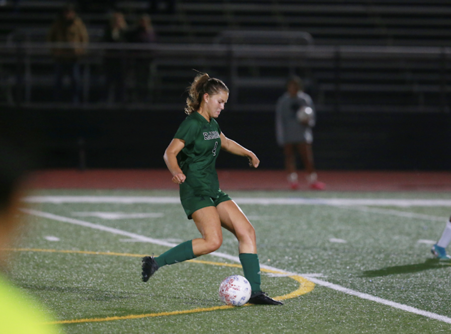 Maddie Saxton playing soccer for the Ramapo Girls Soccer Team (Eric DeRosa)
