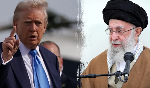 Photo of Trump and Iran's Supreme Leader Khamenei from (Arise.TV)

